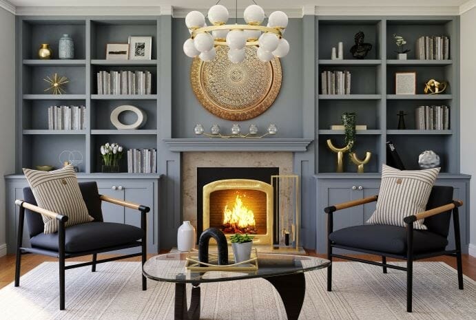 10 Tips on How to Decorate a Living Room with a Fireplace in the Middle