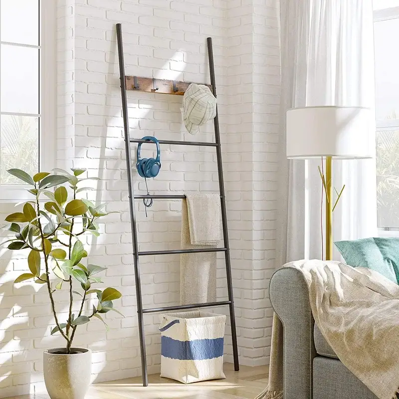 5 Tier Wooden Ladder Shelf for Rustic Home Decor and Plant Put with  Painting - China Wooden Shelf, Ladder Shelf | Made-in-China.com