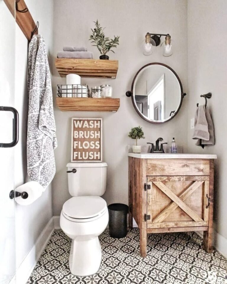15 Farmhouse Bathroom Ideas for Vintage Charm - StoryNorth